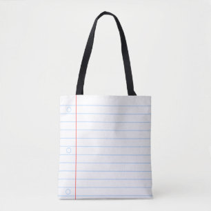 Back to School Notebook Notepad Tote Bag