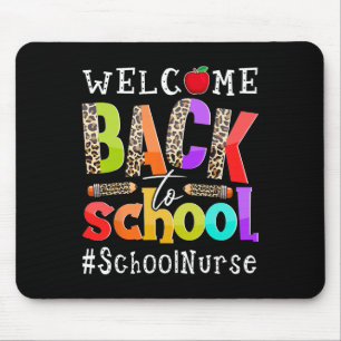 Back To School Nurse First Day Of School Leopard Mouse Pad