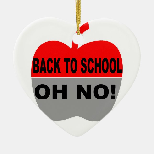 Back To School Oh No Ceramic Tree Decoration (Front)