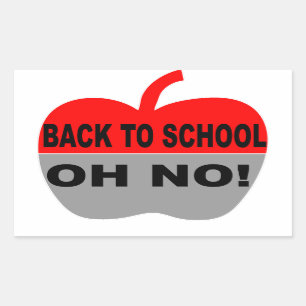 Back To School Oh No Rectangular Sticker
