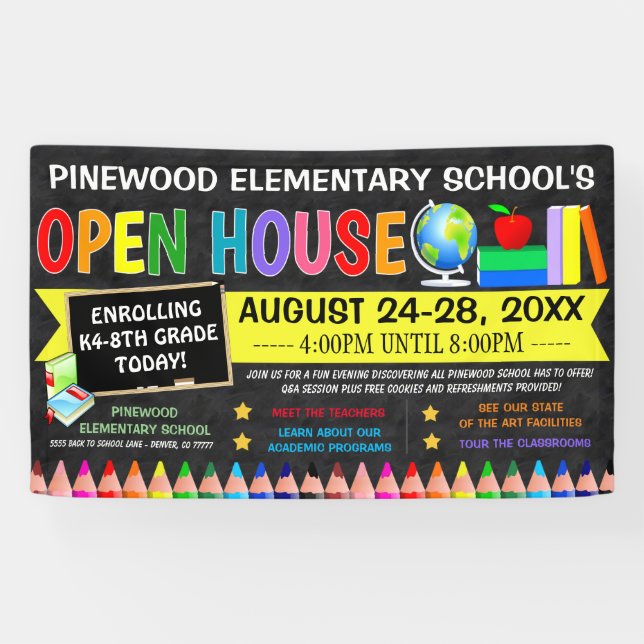 Back to School Open House Banner (Horizontal)