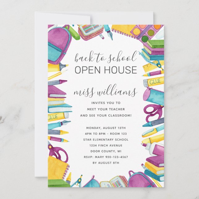 Back to School Open House Invitation (Front)