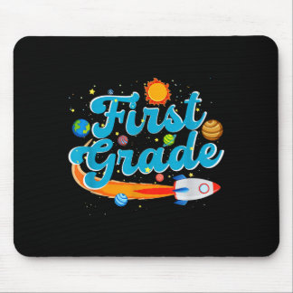 Back to school outer space teacher first grade mouse pad