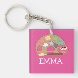 Back to School OWL Name Backpack tag Teacher Gift  Key Ring
