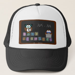 back to school owl trucker hat