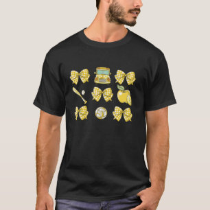 Back to School P E Teacher Sports Coquette Bow Fir T-Shirt