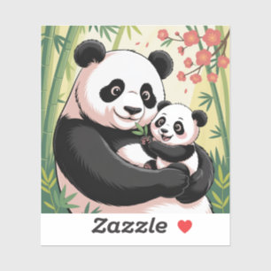 Back to School Panda Family Stickers