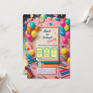 back-to-school party invitation