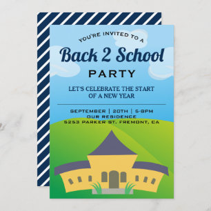 Back to School Party Invitation