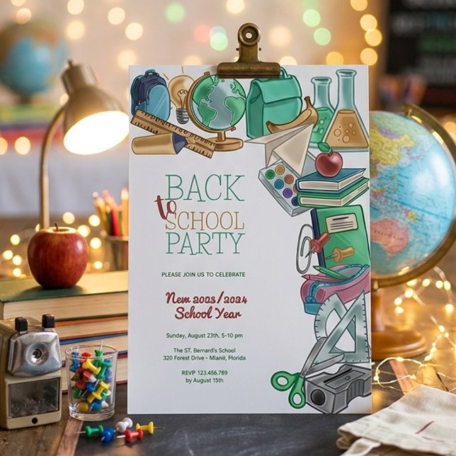 Back to school party invitation (Creator Uploaded)