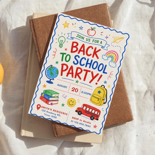 Back to school party invitation (Creator Uploaded)
