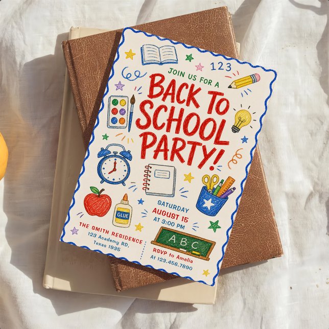 Back to school party invitation (Creator Uploaded)