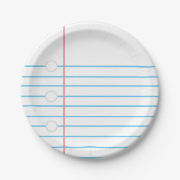 Back to School Party Note Paper Plate