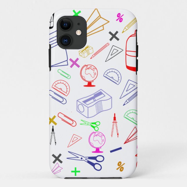 Back To School pattern Case-Mate iPhone Case (Back)