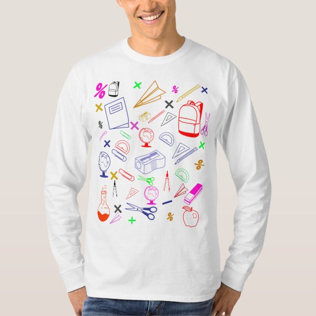 Back To School pattern T-Shirt (Front)