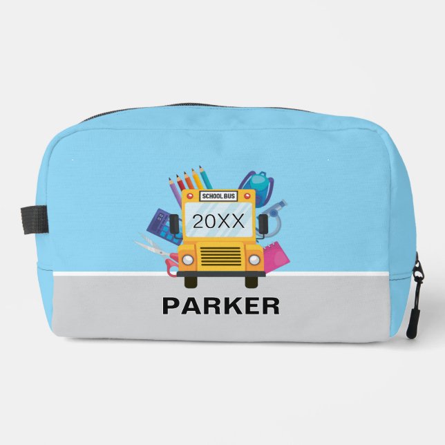 Back to School Personalised custom kids' Accessory Dopp Kit (Front)