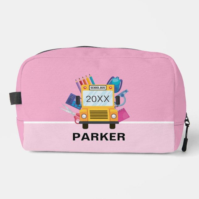 Back to School Personalised custom kids' Accessory Dopp Kit (Front)