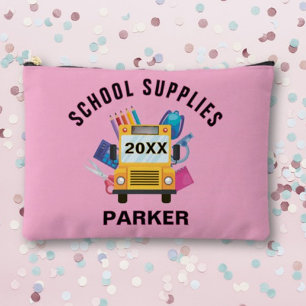 Back to School Personalised custom kids' Accessory Pouch