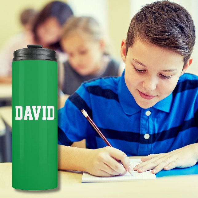 Back to School | Personalised Green Thermal Tumbler (Creator Uploaded)