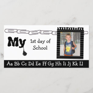 Back to school photocard announcement
