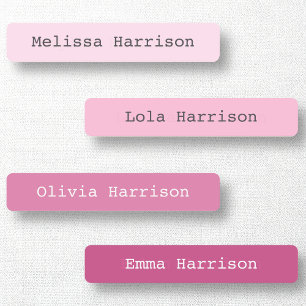 Back to School Pink Colour Coded Girl Typed Font