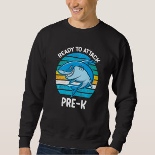 Back To School Pre K Kids Outfit Shark Sweatshirt