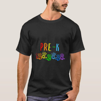 Back To School Pre-K Teacher Handprints T-Shirt