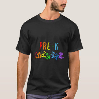Back To School Pre-K Teacher Handprints T-Shirt
