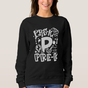 Back To School Pre K Team Teacher Girls Graffiti S Sweatshirt