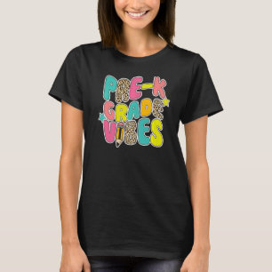 Back To School Pre k Vibes Leopard Teacher Women K T-Shirt
