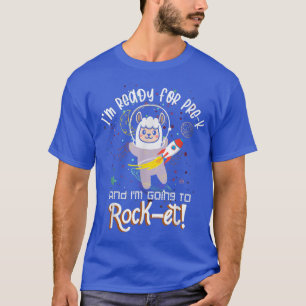 Back To School PreK Space Rocket Astronaut Alpaca T-Shirt