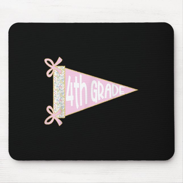 Back To School Preppy Pennant Flag Fourth Grade Co Mouse Pad (Front)