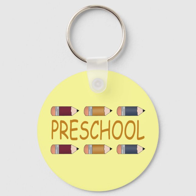 Back To School Preschool Fun Gift Key Ring (Front)