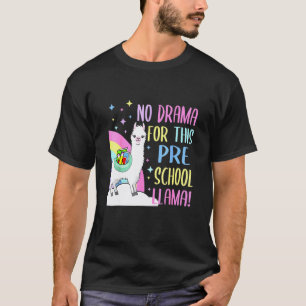 Back To School Preschool No Drama Llama Boys Girls T-Shirt