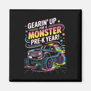 Back To School Preschool Pre-k Monster Truck First Magnet