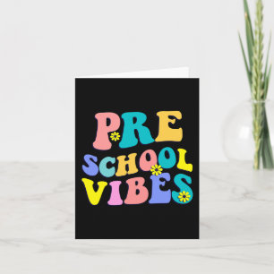 Back To School Preschool Vibes Student Teacher Ret Card
