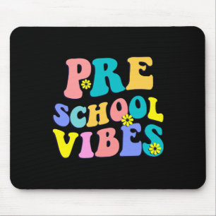 Back To School Preschool Vibes Student Teacher Ret Mouse Pad