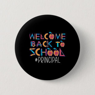 Back To School Principal  6 Cm Round Badge