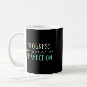 Back To School Progress Over Perfection Motivation Coffee Mug