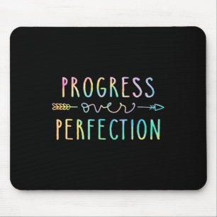 Back To School Progress Over Perfection Motivation Mouse Pad