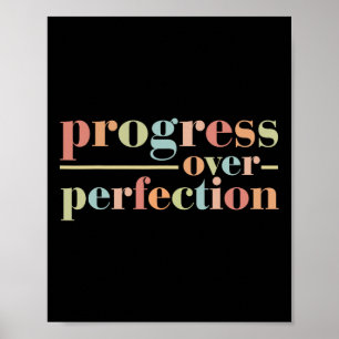 Back To School Progress Over Perfection Vintage Te Poster