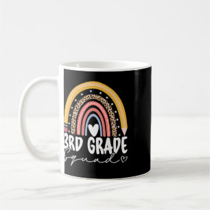 Back To School Rainbow 3rd Third Grade Squad Teach Coffee Mug