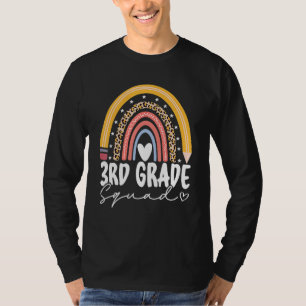 Back To School Rainbow 3rd Third Grade Squad Teach T-Shirt