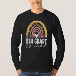 Back To School Rainbow 8th Eighth Grade Squad For T-Shirt