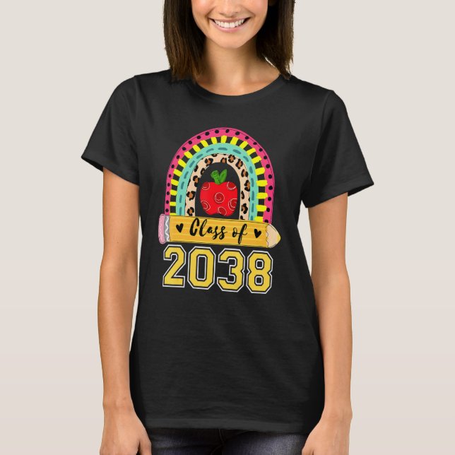 BACK TO SCHOOL RAINBOW BOHO CLASS OF 2038 GROW WIT T-Shirt (Front)