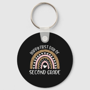 Back To School Rainbow Happy First Day Of Second G Key Ring