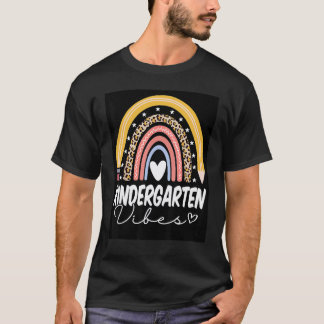Back To School Rainbow Kindergarten Vibes Teacher T-Shirt