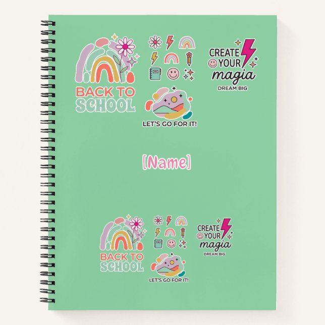 Back to School Rainbow Notebook (Front)