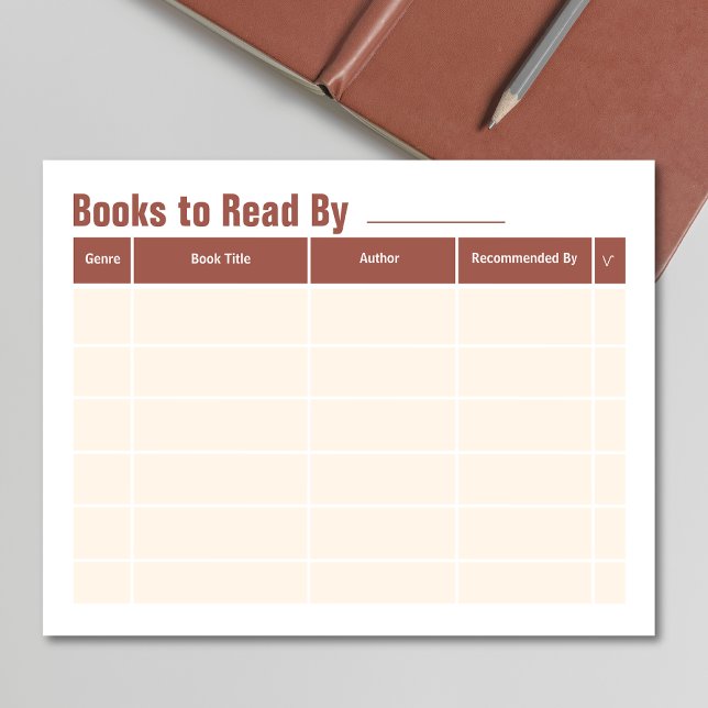 Back to School Reading Accessories Book Club  Notepad (Back to School Books to Read Teacher Appreciation Notepad)