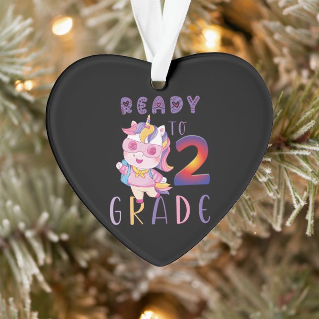 Back To School, Ready To 2Th Grade Ornament (Tree)